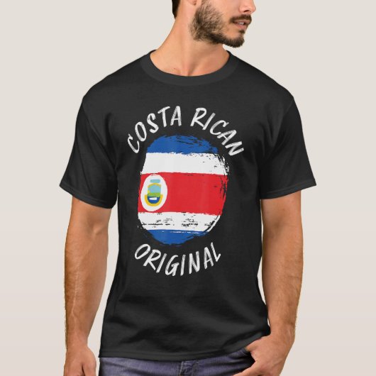 T-shirt Costa Rica Original Tico Roots Costa Rica Drapeau (Devant)