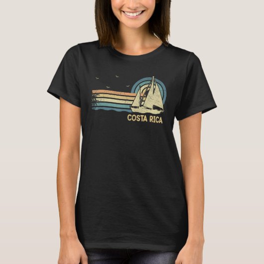 T-shirt Costa Rica Sailing Vacation Boating Captain Sailbo (Devant)