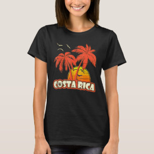 T-shirt Costa Rica Summer Palm Trees 80s Beach Sunset