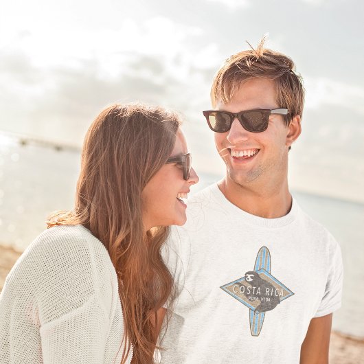 T-shirt Costa Rica Surf Sloth Blue