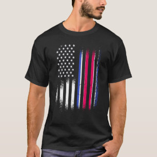 T-shirt Costa-Rican American Patriot Grosse Pays USA Fla