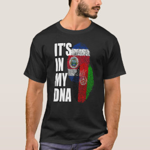T-shirt Costaricain Et Afghan Mix Dna Héritage Drapeau