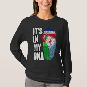 T-shirt Costaricien Et Djibouti Mélangent L'ADN Patrimoine