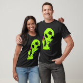 T-shirt Costume Alien Moyen Doigt Lazy Halloween Ufo Pu (Unisexe)