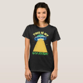 T-shirt Costume Alien simple d'Halloween (Devant entier)
