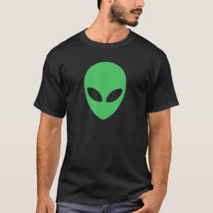 T-shirt Costume Alien Vert Alien Tête Face 90's esthétique