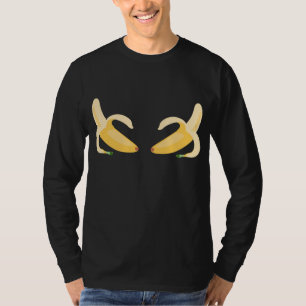 T-shirt Costume Banana Bra Fruit drôle Halloween Squelette