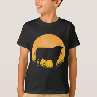 T-shirt Costume cadeau de la lune de vaches de ferme d'Hal