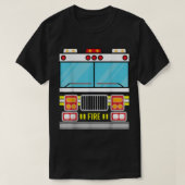 T-shirt Costume Camion Feu Simple Facile Groupe Halloween  (Design devant)