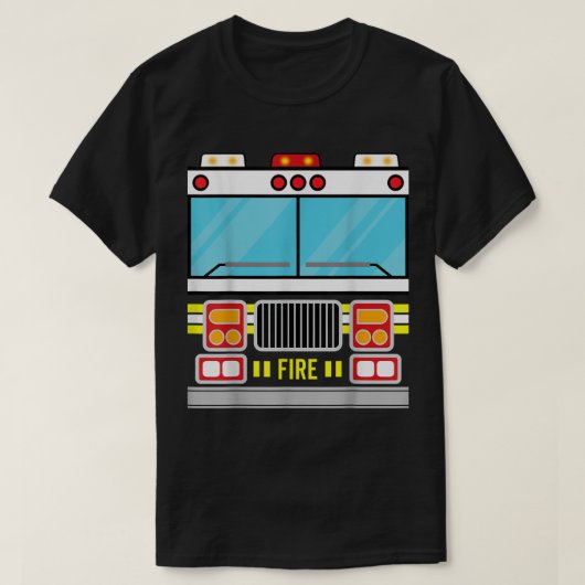 T-shirt Costume Camion Feu Simple Facile Groupe Halloween  (Design devant)