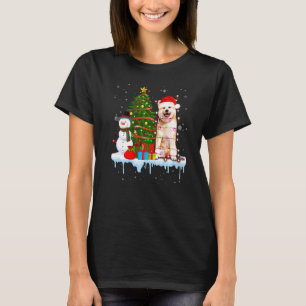T-shirt Costume Chien Akita Inu Père Noël Lights Casquette
