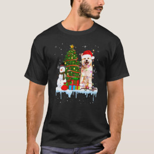 T-shirt Costume Chien Akita Inu Père Noël Lights Casquette