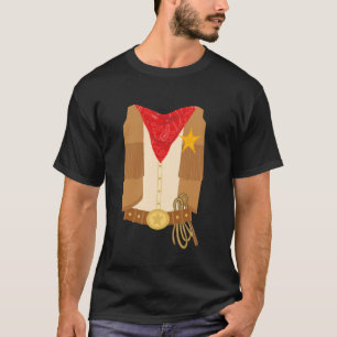 T-shirt Costume Cowboy Rodeo Halloween Paresseux Cowboy Co