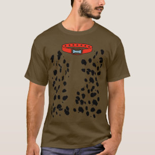 T-shirt Costume dalmate Rouge Drôle Halloween Chien Hommes