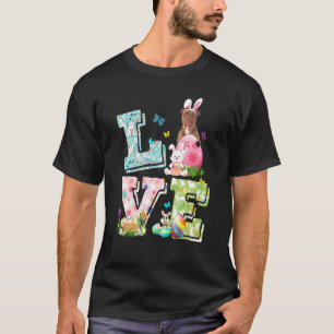 T-shirt Costume d'amour de Pâques Chien Pitbull Chiot
