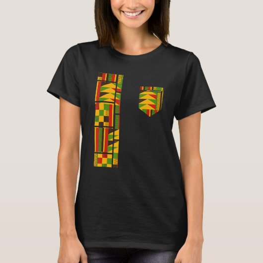 T-shirt Costume Dashiki traditionnel Africain Kente Imprim (Devant)