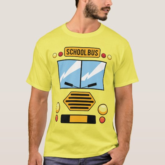 T-shirt Costume d'autobus scolaire Costume d'Halloween (Devant)