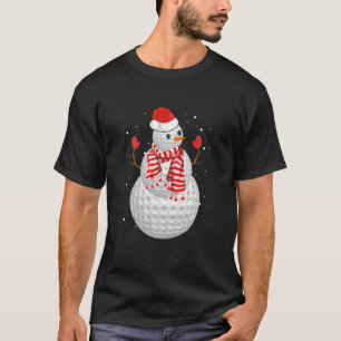 T-shirt Costume de balle de golf Snowman Père Noël Funny C