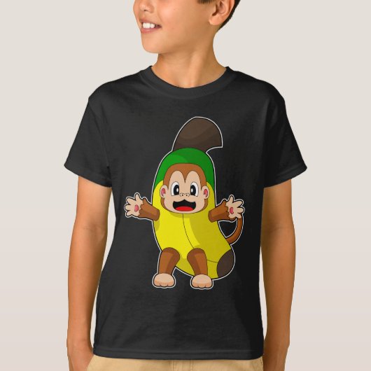T-shirt Costume de banane singe (Devant)