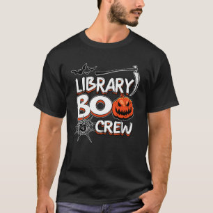 T-shirt Costume de bibliothèque Boo Crew Halloween Librari
