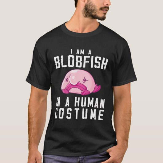 T-shirt Costume de Blobfish - Vilain Boule Poisson Visage (Devant)