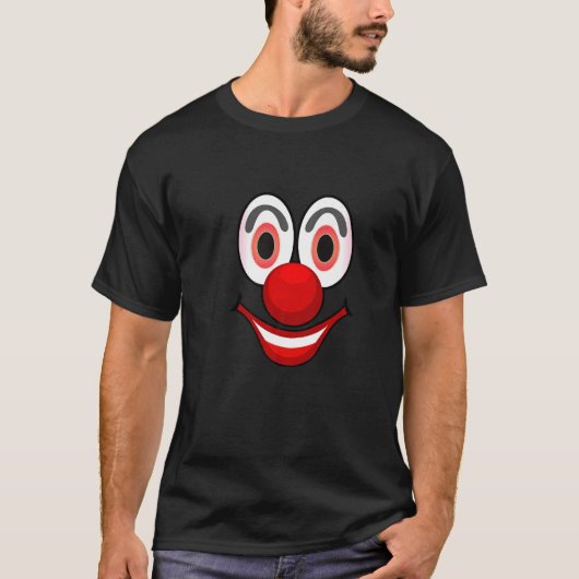 T-shirt Costume de carnaval visage clown mardi gras drôle  (Devant)