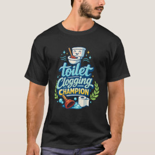T-shirt Costume de Champion de Bouchage de Toilettes Humo