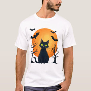 T-shirt Costume de chat de Noël effrayant vintage Chat Rét