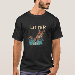 T-shirt Costume de chat et de bac à litière amusant