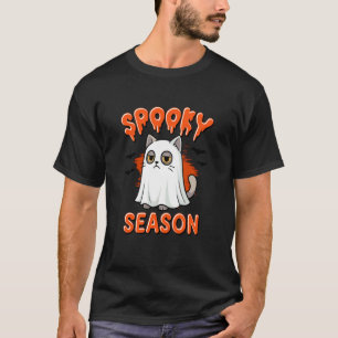 T-shirt Costume de chat fantôme effrayant Halloween