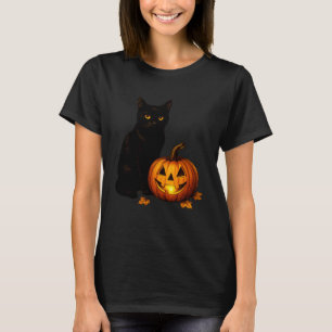 T-shirt Costume de chat noir rétro pour femme pour Hallowe