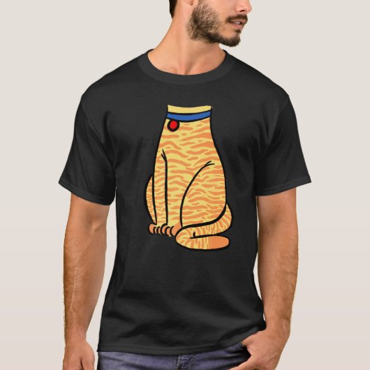 T-shirt Costume de chat orange - Halloween costume de chat (Devant)