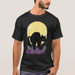 T-shirt Costume de chat persan noir vintage effrayant pour