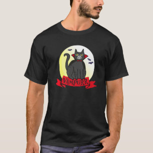T-shirt Costume de chat vampire Vampurr Halloween pour cha