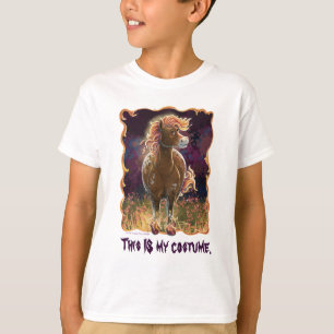 T-shirt Costume de Cheval de Feu Têtes et Queues