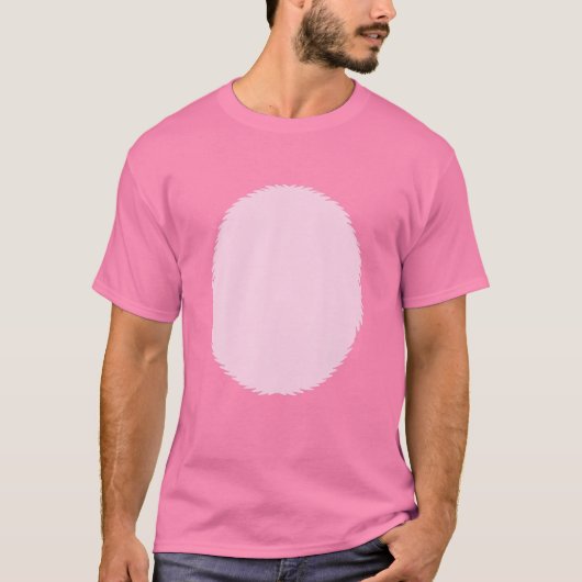 T-shirt Costume de cochon Ventre de porc Fourrure rose Fou (Devant)