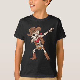 T-shirt Costume de cow-boy squelette dabbing Halloween gar