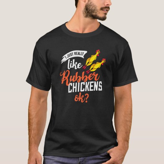 T-shirt Costume de cri de poulet en caoutchouc (Devant)
