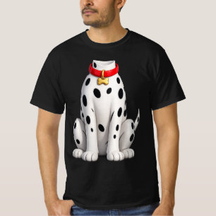 T-shirt Costume de Dalmatien pour hommes et femmes adultes