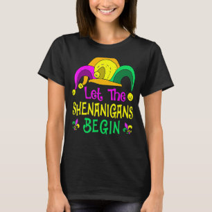 T-shirt Costume De Fête Mardi Gras Jester Casquette Laisse