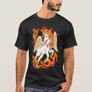 T-shirt Costume de feu Unicorn volant Colorful