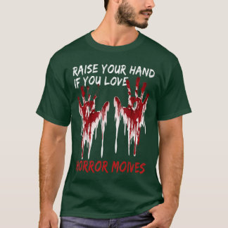 T-shirt Costume de films d'horreur Halloween Main de Sang
