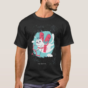 T-shirt Costume de flèches de chat Cupid pour tenue d'Hall