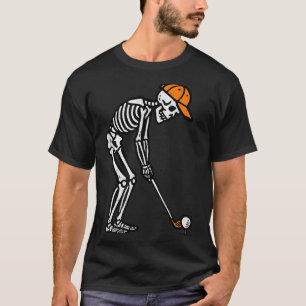 T-shirt Costume de golf squelette Halloween golfeur père h