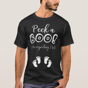 T-shirt Costume de grossesse jumelle Halloween pour les fe
