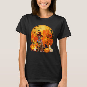 T-shirt Costume de Halloween Citrouille Sorcière Chien Pit