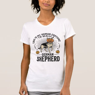 T-shirt Costume de Halloween drôle pour chien de berger al