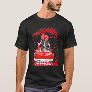 T-shirt Costume de la Saint-Valentin Chiot Pitbull Camion