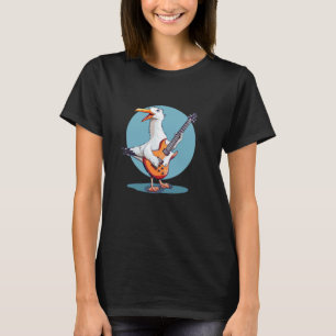 T-shirt Costume de mouette jouant de la guitare pour garço