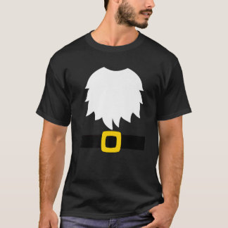T-shirt Costume de nain de jardin barbe blanche et ceintur
